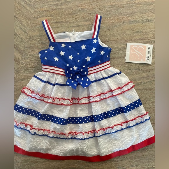 Bonnie Baby Other - 🇱🇷Bonnie Baby Red, White & Blue Tiered Ruffled Sundress 24 months